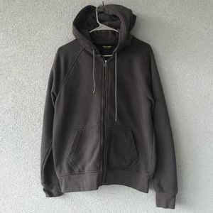 Flint and Tinder Gray Zip Up Hoodie Size:M Made in U.S.A.